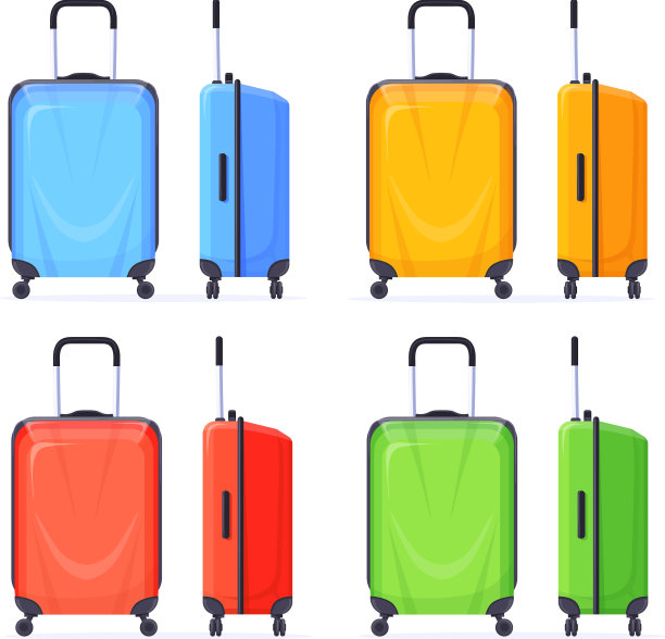 塑料旅行箱车轮旅游拉手袋图片下载
