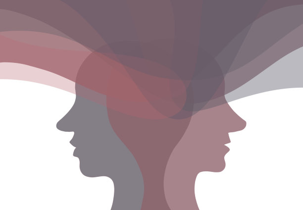 图文交流，两人用思想交流图片下载