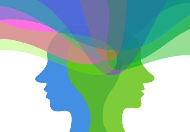 图文交流，两人用思想交流图片下载