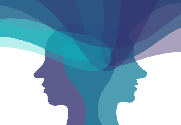 图文交流，两人用思想交流图片下载