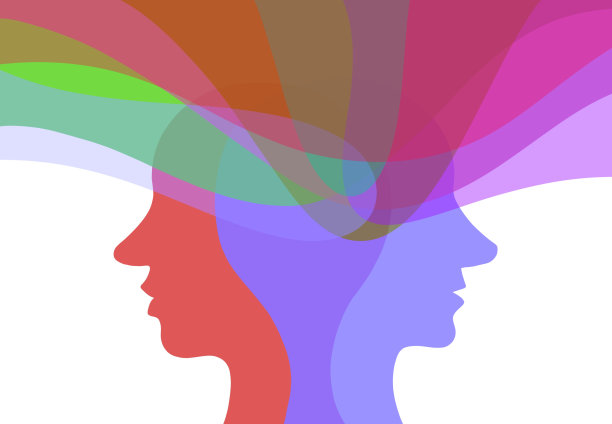 图文交流，两人用思想交流图片下载