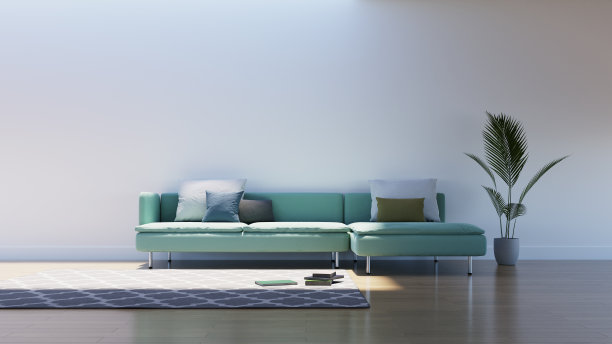 最小的客厅内部，3d渲染图片下载