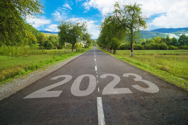 路2023号。这条路在雾中通向山野。从2023年开始图片下载