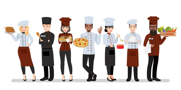 集团多元厨师团队国际化烹饪图片下载