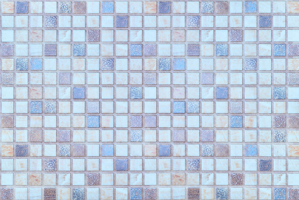 哑光蓝棕色紫色瓷砖的格子背景图片下载