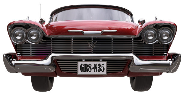 经典的美国古董车3d插图孤立在白色图片下载