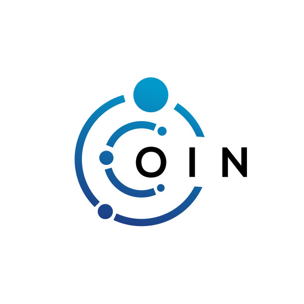 白色背景上的OIN字母技术Logo设计图片下载