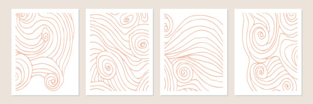 中性色抽象简约矢量图形素材图片下载