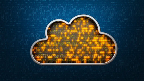 大数字数据云与加密计算机二进制代码。安全保护数据云。大数据的安全。数据库存储，3d渲染。图片下载