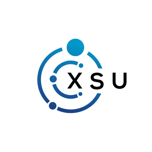 白色背景上的XSU字母科技Logo设计图片下载