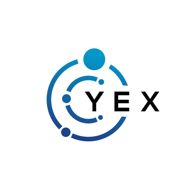 白色背景上的YEX字母科技Logo设计图片下载
