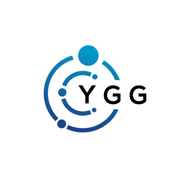 白色背景YGG字母科技标志设计图片下载