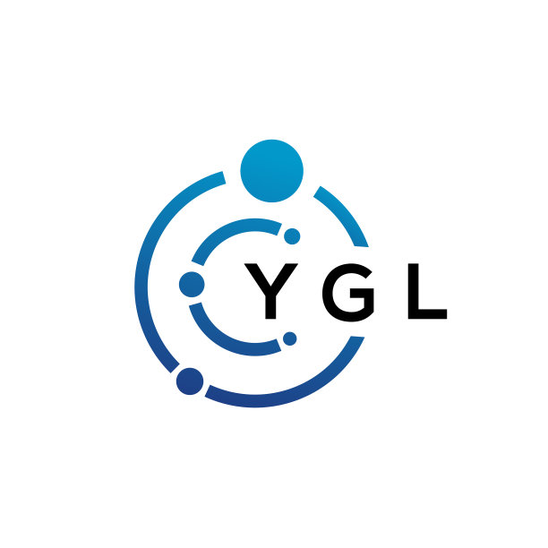 白色背景上的YGL字母科技标志设计图片下载