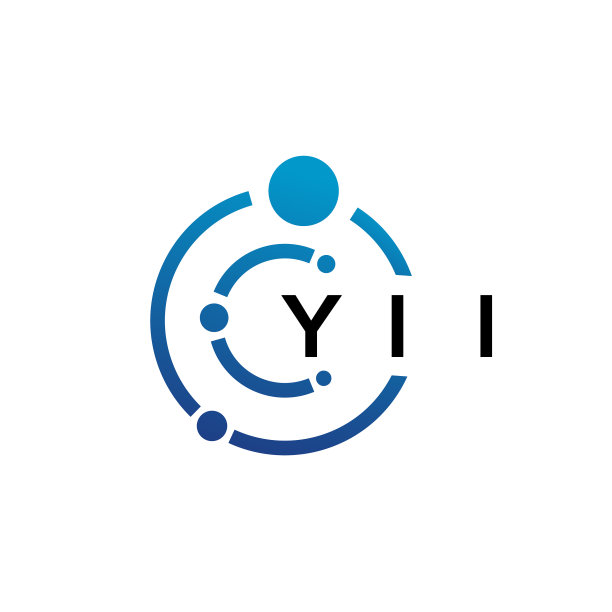 白色背景上的YII字母科技logo设计图片下载