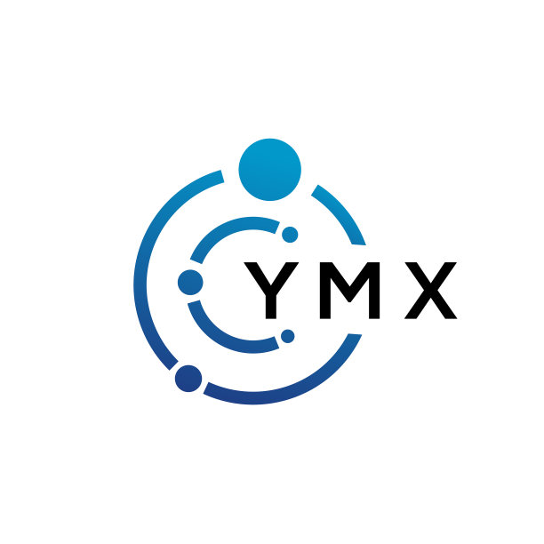 白色背景上的YMX字母科技标志设计图片下载