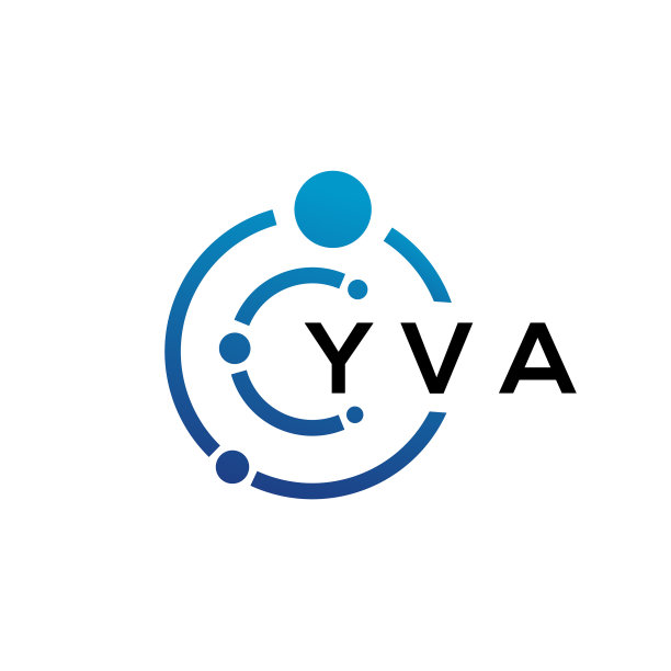 白色背景YVA字母科技标志设计图片下载