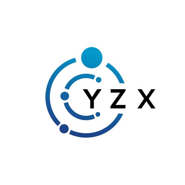 白色背景上的YZX字母科技标志设计图片下载