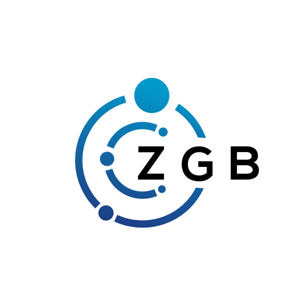 白色背景ZGB字母科技标志设计图片下载