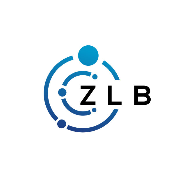 白色背景上的ZLB字母科技标志设计图片下载