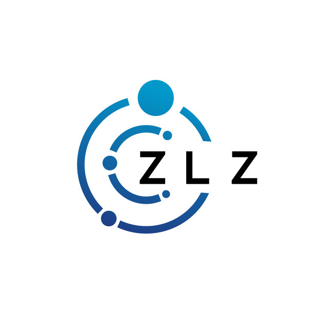 白色背景上的ZLZ字母科技标志设计图片下载