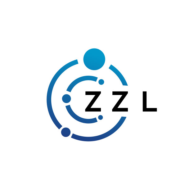 白色背景上的ZZL字母技术Logo设计图片下载