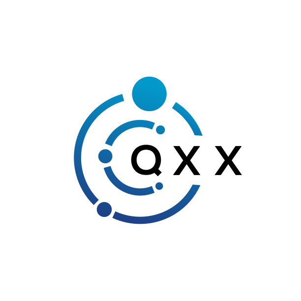白色背景上的qxx字母科技logo设计图片下载