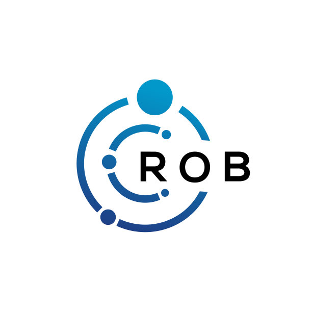 白色背景上的字母科技logo设计图片下载