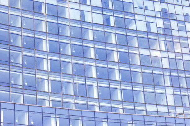 特写现代企业玻璃建筑，背景与复制空间图片下载