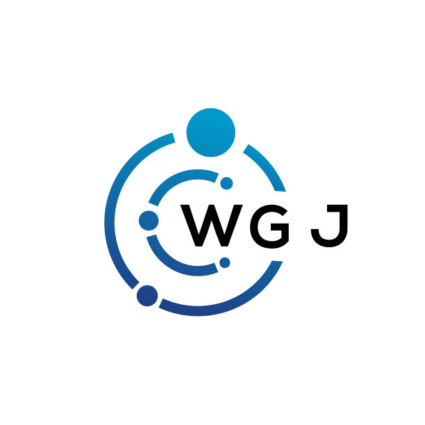 WGJ白色字母科技标志设计图片下载
