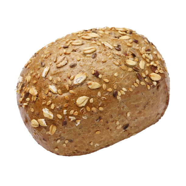 白色背景的谷物面包图片下载