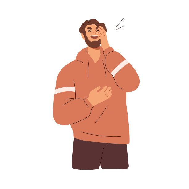 快乐快乐的情感男人大声笑着人图片下载