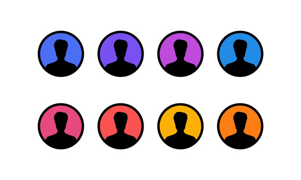 用户剪影头像脸人图标图片下载