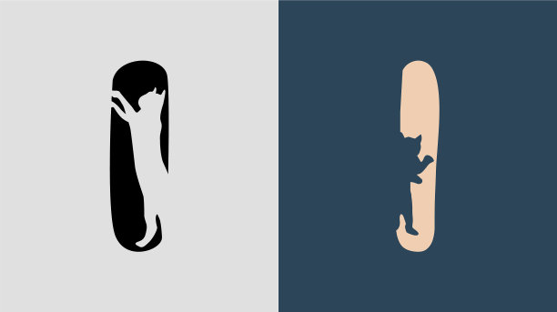 首字母我猫标志设计捆绑图片下载