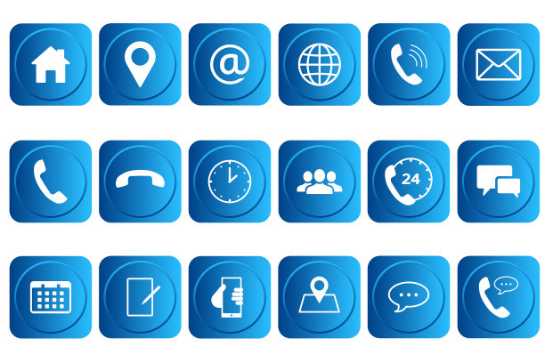 联系我们图标设置为网页和移动图片下载