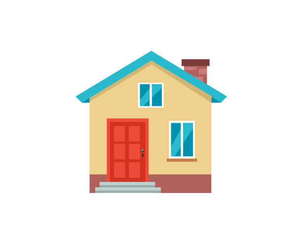 复古风格的家居图标图片下载