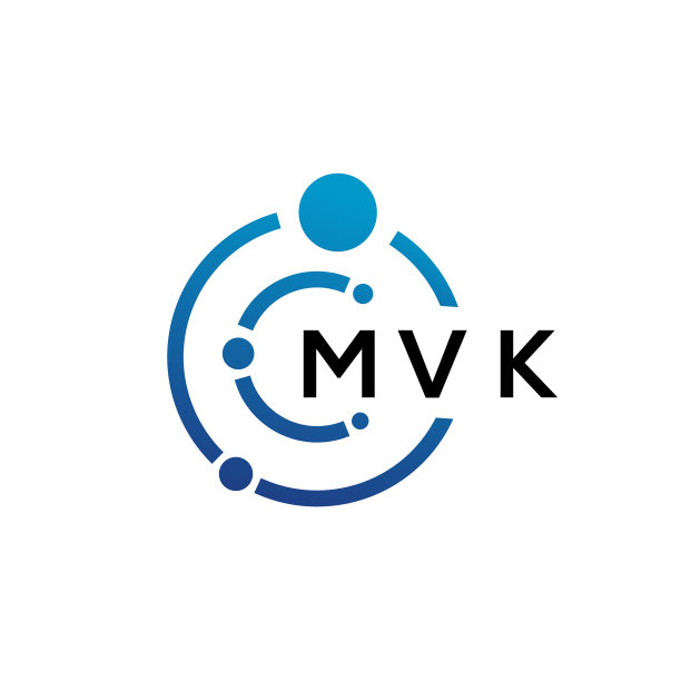 MVK字母科技标志设计（白色背景）图片下载