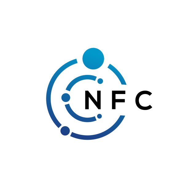 NFC白色字母技术标志设计图片下载