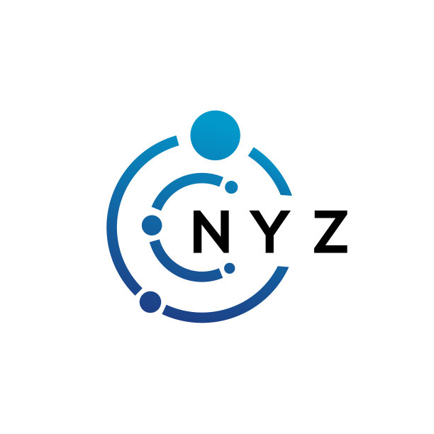 白色背景上的字母NYZ科技标志设计图片下载