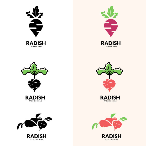 萝卜平面图标标志为新鲜蔬菜图片下载