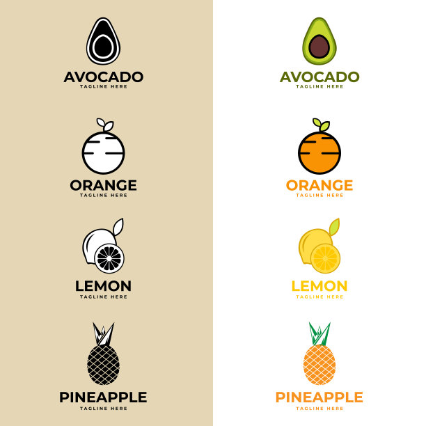 水果标签异国水果标志水果图标标志图片下载