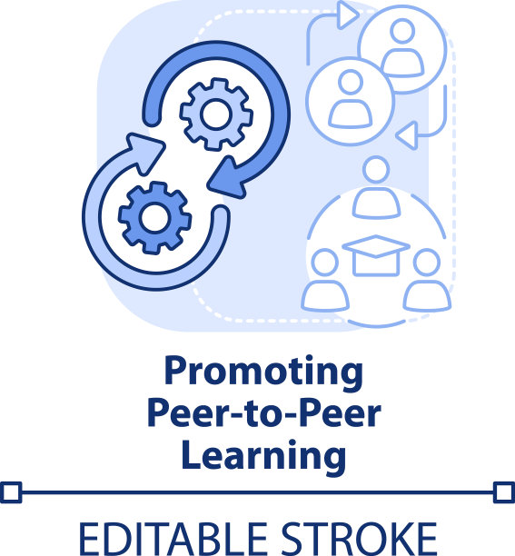 提倡点对点学习浅蓝色图片下载