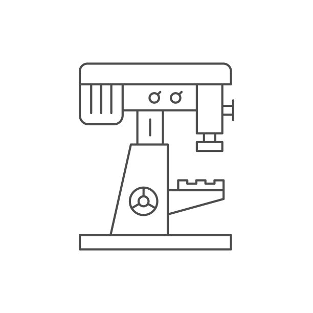 铣床线条轮廓图标图片下载