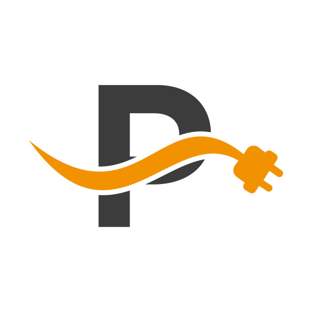 字母电气或电气标志概念。图片下载