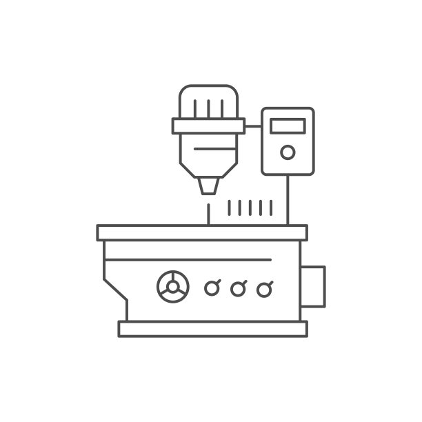 铣床线条轮廓图标图片下载