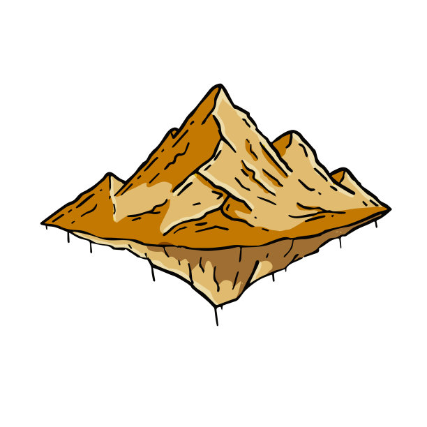 雕刻风格的飞岛图片下载