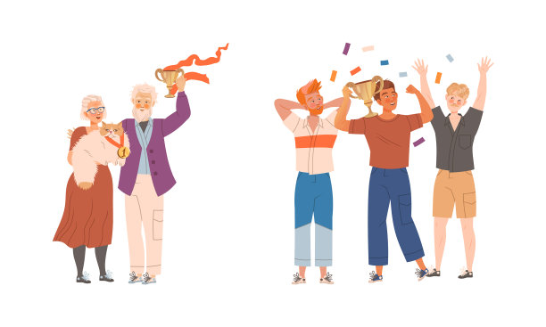 人们庆祝胜利，把快乐寄托在人们身上图片下载