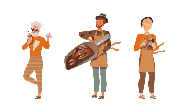 咖啡师在咖啡馆或咖啡店的人制作饮料图片下载