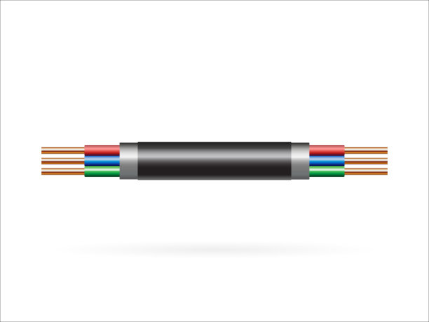 白色背景上的电线。图片下载