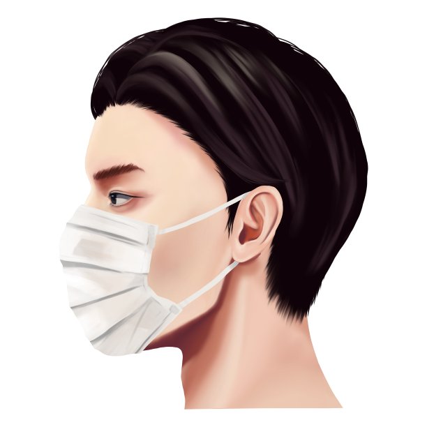 一个戴面具的男人的侧面图图片下载