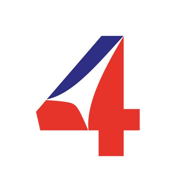 字母4 logo设计，极简W字母字母首字母矢量模板图片下载